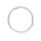 11.50 Carat H-SI1 Round Brilliant Shape Diamond 14 Karat White Gold Tennis Bracelet
