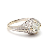 1.23 Carat J-I1 Diamond 18 Karat White Gold Wedding Ring