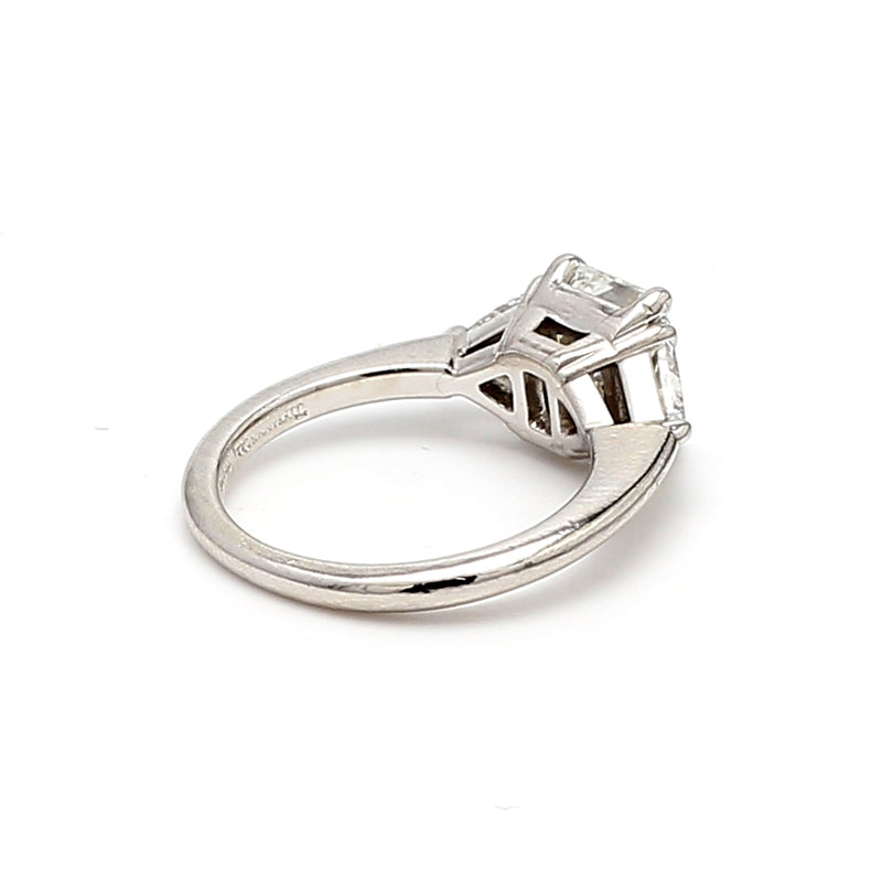 Tiffany and Co 1.13 Carat Radiant Cut Shape H-VS2 Diamond Platinum Engagement Ring