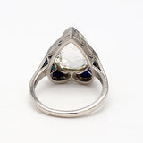 3.50 Carat Pear Shape K-VS1 Diamond Platinum Wedding Ring