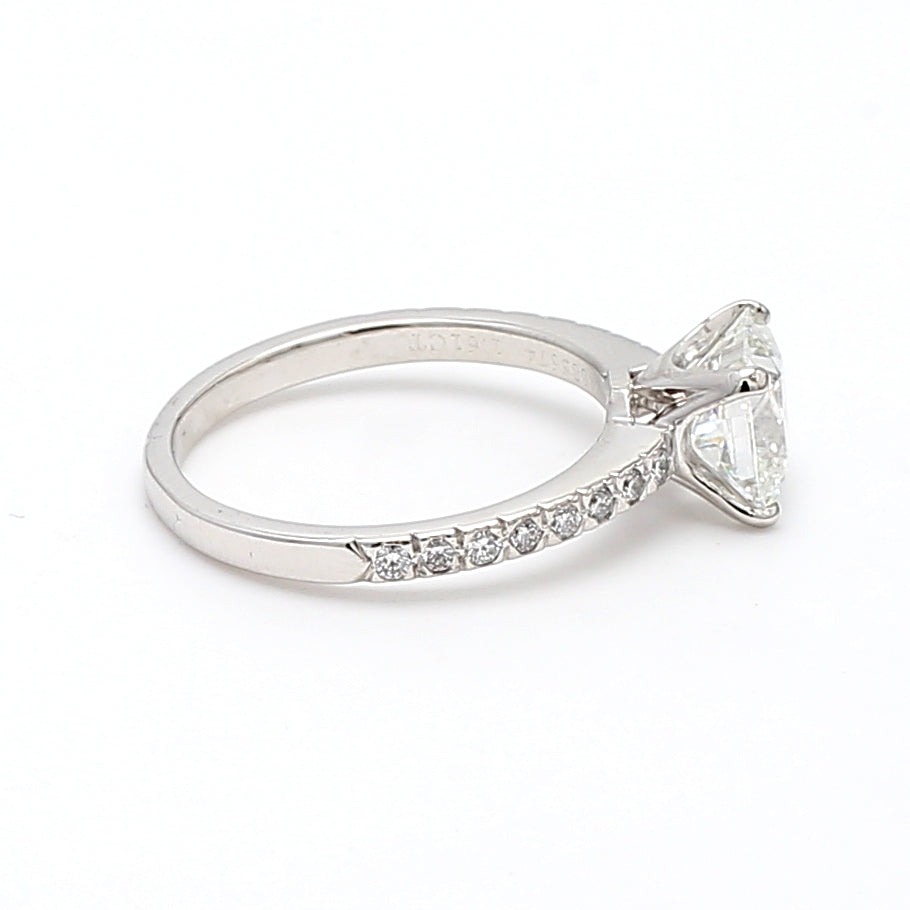 Tiffany and Co 1.83 Carat Cushion Brilliant F-VVS2 Diamond Platinum Engagement Ring