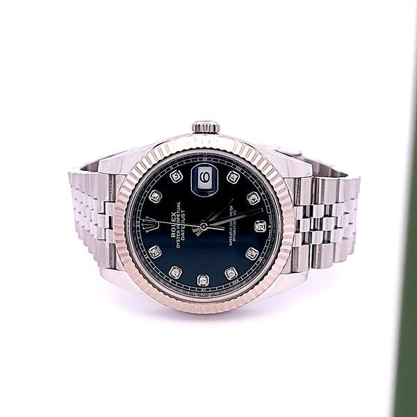 Rolex Datejust 41mm 126334 Blue Dial Factory Diamonds 2020