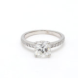 Tiffany and Co 1.83 Carat Cushion Brilliant F-VVS2 Diamond Platinum Engagement Ring