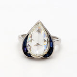 3.50 Carat Pear Shape K-VS1 Diamond Platinum Wedding Ring