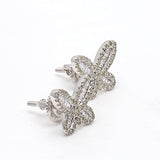 0.70 Carat Baguette Shape H-VS2 Diamond 14 Karat White Gold Butterfly Earring