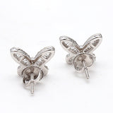 0.70 Carat Baguette Shape H-VS2 Diamond 14 Karat White Gold Butterfly Earring