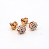 0.50 Carat Round Brilliant J-I1 Diamond 14 Karat Rose Gold Stud Earring