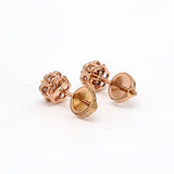 0.50 Carat Round Brilliant J-I1 Diamond 14 Karat Rose Gold Stud Earring