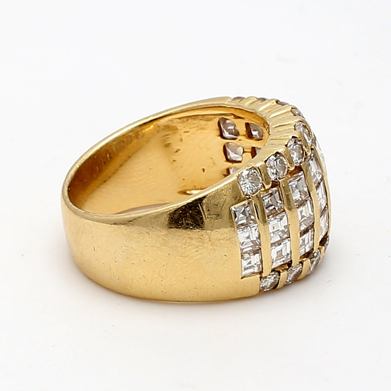 2.30 Carat Marquis Shape Diamond 18 Karat Yellow Gold Cocktail Ring