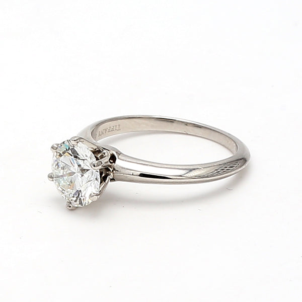 Tiffany and Co 1.58 Carat Round Brilliant G-VVS2 Diamond Platinum Engagement Ring