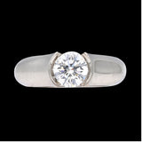 Cartier 1.06 Carat Round Brilliant Shape F-VVS1 Diamond Platinum Engagement Ring