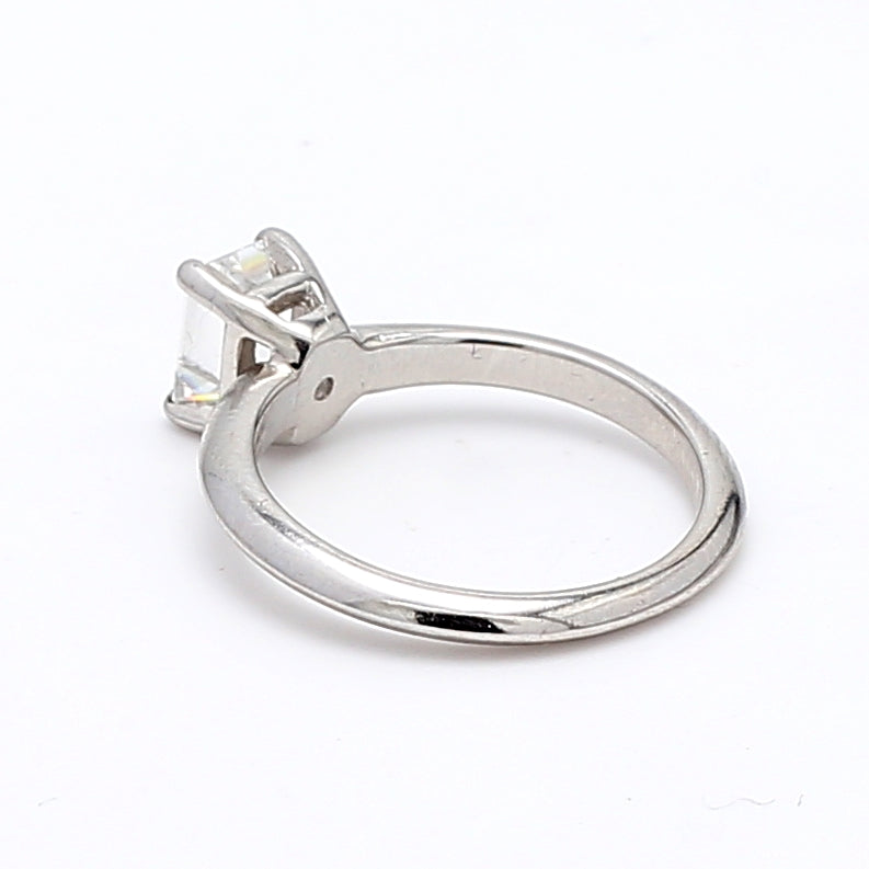 Tiffany and Co 0.68 Carat Emerald Cut Shape E-VVS2 Diamond Platinum Engagement Ring