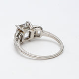 2.24 Carat Asscher Cut Shape D-IF Diamond Platinum Art Deco Ring