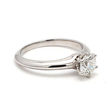 Tiffany and Co 0.77 Carat Round Brilliant Shape G-VS2 Diamond Platinum Engagement Ring
