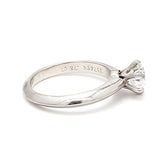Tiffany and Co 0.75 Carat Round Brilliant Shape F-VVS1 Diamond Platinum Engagement Ring