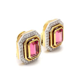 Tiffany and Co 7.05 Carat Emerald Cut Tourmaline 18 Karat Yellow Gold Clip On Earring