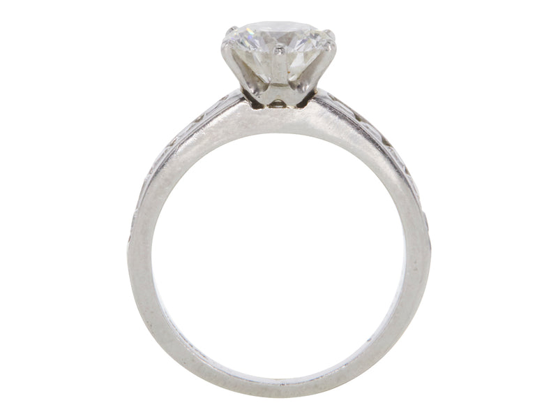 Tiffany and Co 1.40 Carat Round Brilliant Shape H-VVS2 Diamond Platinum Engagement Ring