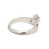 Tiffany and Co 0.47 Carat Round Brilliant Shape F-VVS2 Diamond Platinum Engagement Ring