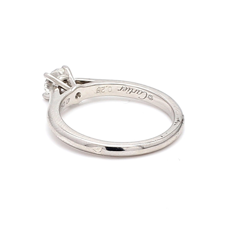 Cartier 0.28 Carat F-VS1 Diamond Platinum Engagement Ring