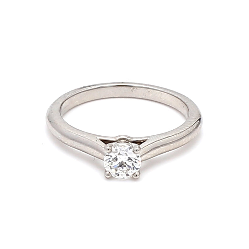 Cartier 0.28 Carat F-VS1 Diamond Platinum Engagement Ring