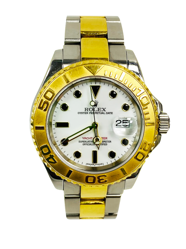 Rolex Yacht Master 18k Yellow Gold & Steel White Dial 16623 40mm 2005