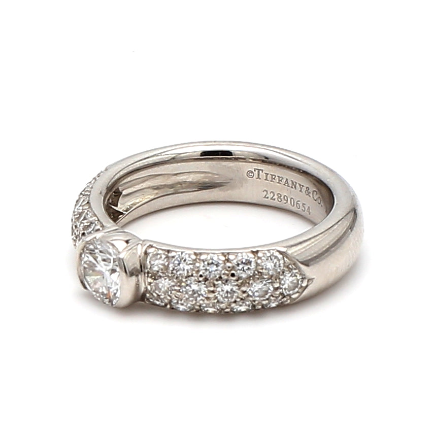Tiffany and Co 0.48 Carat H-VVS2 Diamond Platinum Engagement Ring