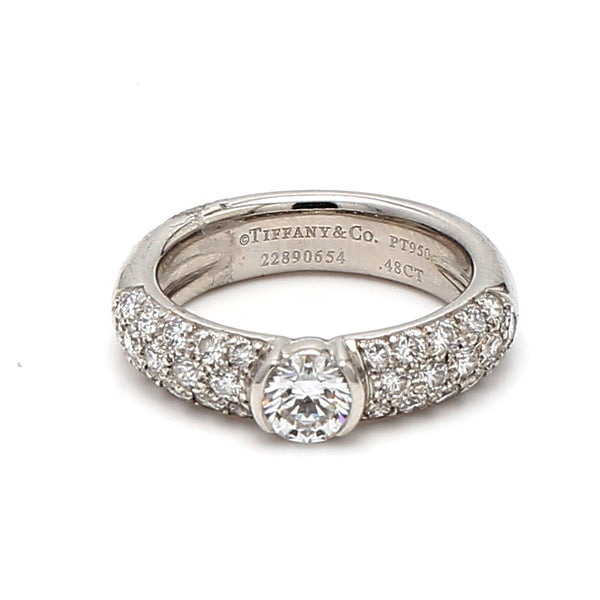 Tiffany and Co 0.48 Carat H-VVS2 Diamond Platinum Engagement Ring