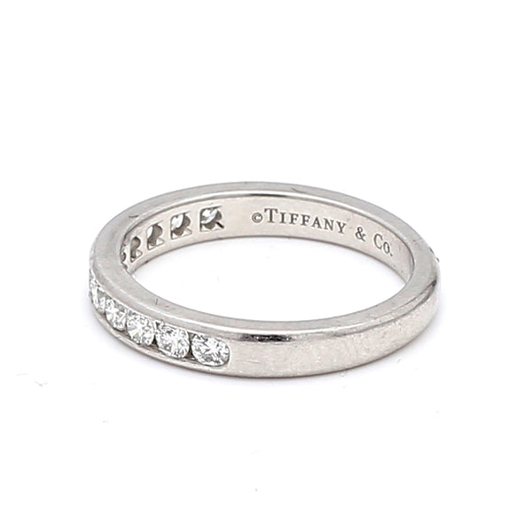 Tiffany and Co 0.55 Carat I-VS2 Diamond Platinum Band Ring