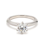 Tiffany and Co 1.25 Carat Round Brilliant Shape G-VVS1 Diamond Platinum Engagement Ring