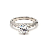 Tiffany and Co 1.22 Carat Round Brilliant Shape F-VVS1 Diamond Platinum Engagement Ring