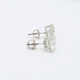 5.03 Carat Round Brilliant Shape K-I2 Diamond 14 Karat White Gold Stud Earring