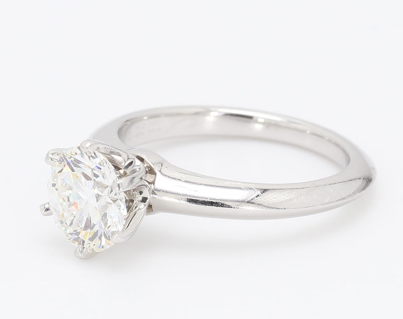 Tiffany and Co 1.25 Carat F-VS1 Platinum Engagement Ring