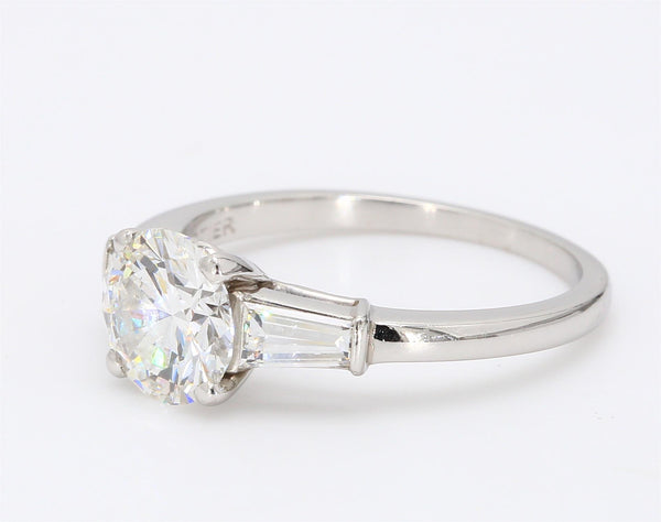 Cartier 1.52 Carat Round Brilliant Shape F-VS2 Diamond Platinum Engagement Ring
