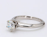 Tiffany and Co 1.00 Carat Round Brilliant Shape F-VVS2 Diamond Platinum Engagement Ring