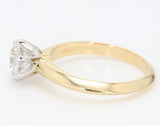 Tiffany and Co 1.07 Carat Circular Brilliant Shape F-SI1 Diamond 18 Karat Yellow Gold Engagement Ring