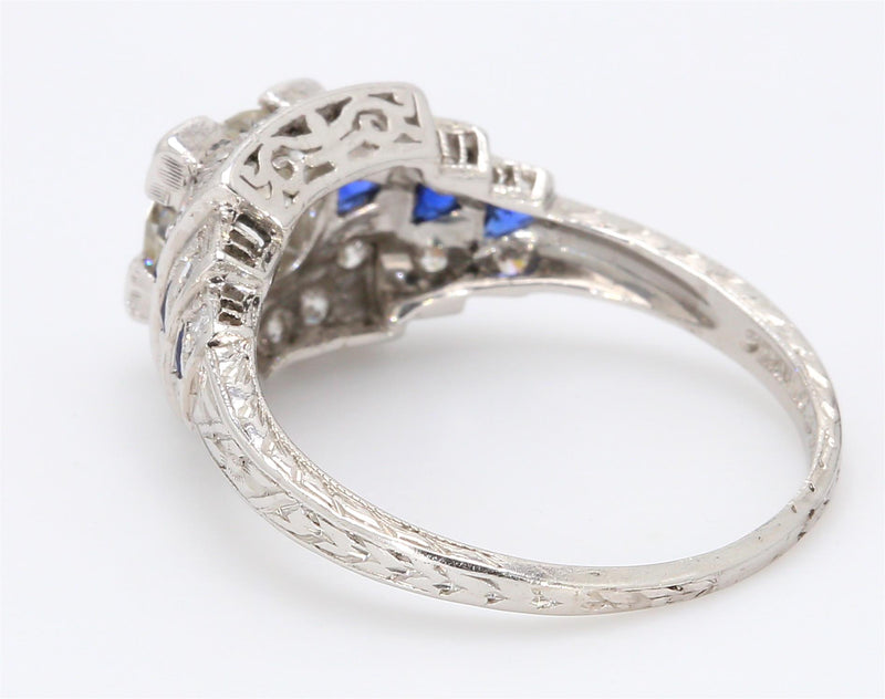 1.02 Carat Circular Brilliant Cut Shape I-VS1 Diamond Platinum Ring