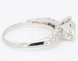 1.01 Carat Circular Brilliant Shape J-VS1 Diamond Platinum Engagement Ring