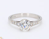 Tiffany and Co 1.25 Carat Circular Brilliant Cut Shape H-VVS1 Diamond Platinum Engagement Ring