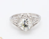 1.54 Carat Round Brilliant Shape J-VS1 Diamond Platinum Wedding Ring