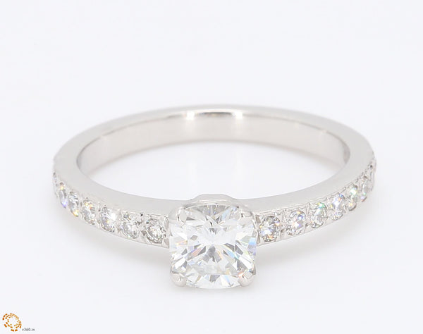 Tiffany and Co 0.50 Carat F-VVS1 Platinum Engagement Ring