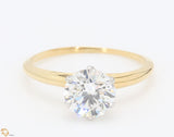 Tiffany and Co 1.26 Carat Round Brilliant Shape H-VS1 Diamond 18 Karat Gold Engagement Ring