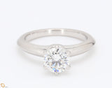 Tiffany and Co 1.06 Carat Round Brilliant Shape H-VVS2 Diamond Platinum Engagement Ring