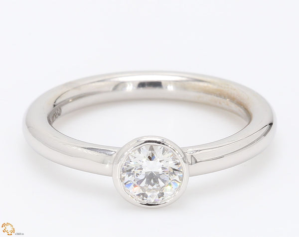 Tiffany and Co 0.49 Carat Diamond Platinum Engagement Ring