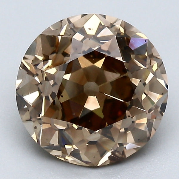 2.54 Carat Old European Cut Diamond color Fancy Deep Yellow Brown Clarity SI2, natural diamonds, precious stones, engagement diamonds